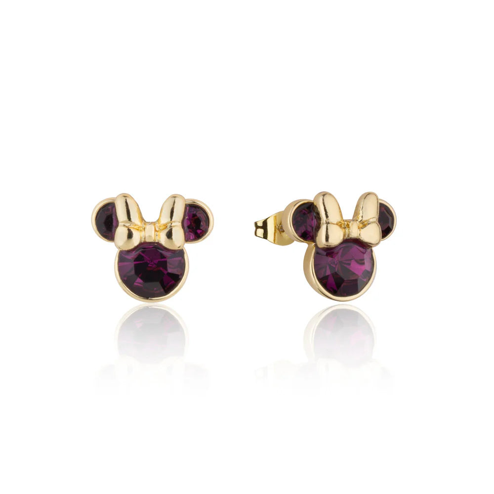 Minnie Mouse Birthstone Earrings - 12 months