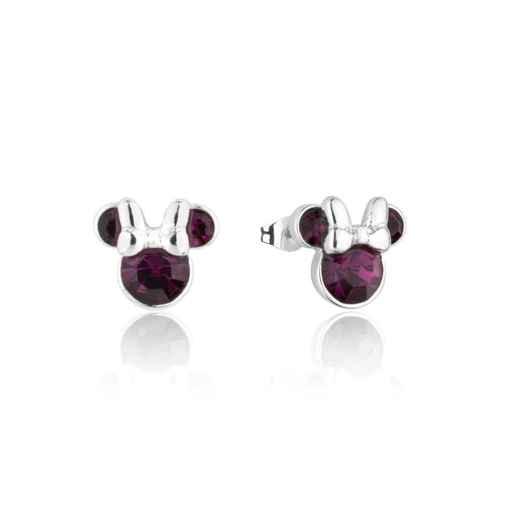 Minnie Mouse Birthstone Earrings - 12 months