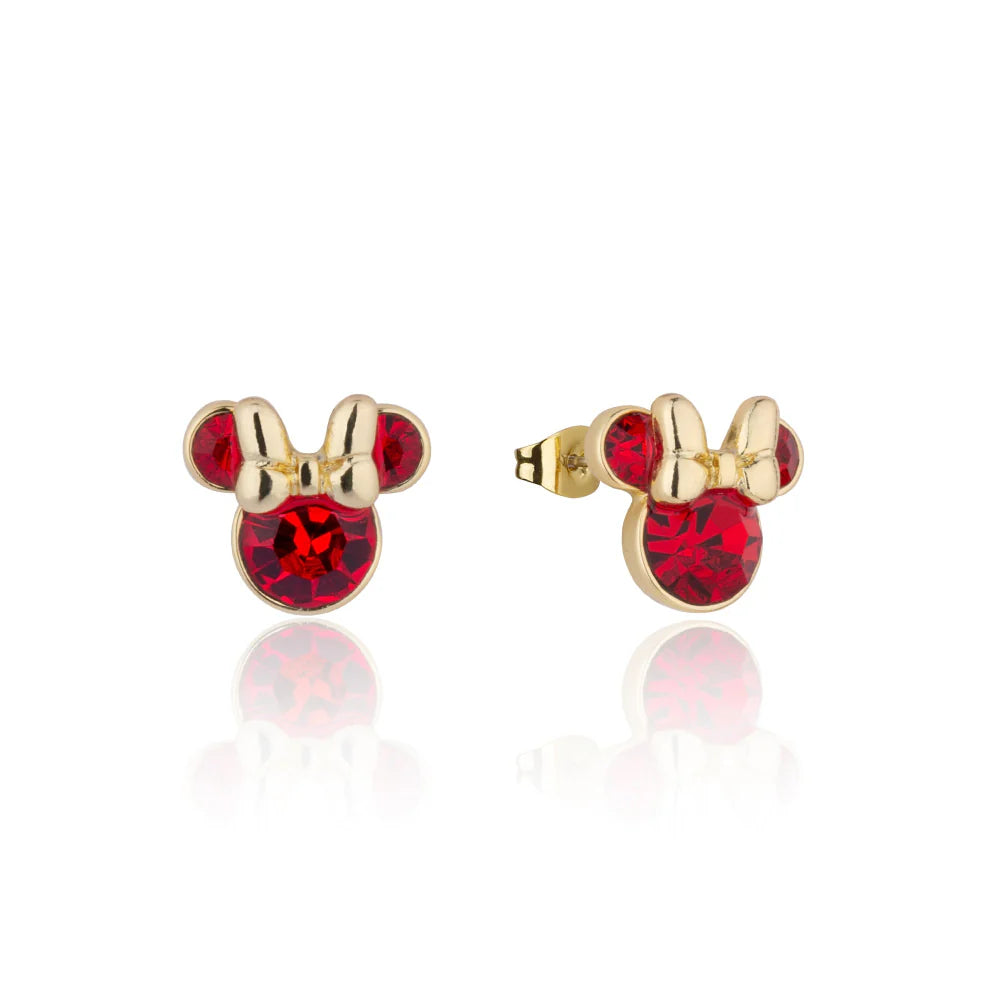 Minnie Mouse Birthstone Earrings - 12 months