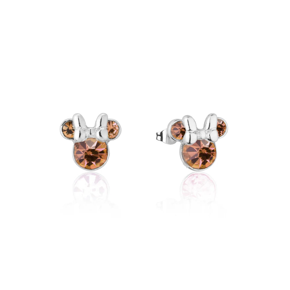 Minnie Mouse Birthstone Earrings - 12 months