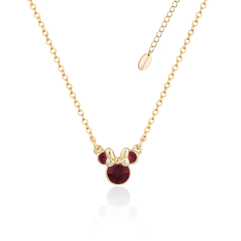 Minnie Mouse Birthstone Necklace - 12 months