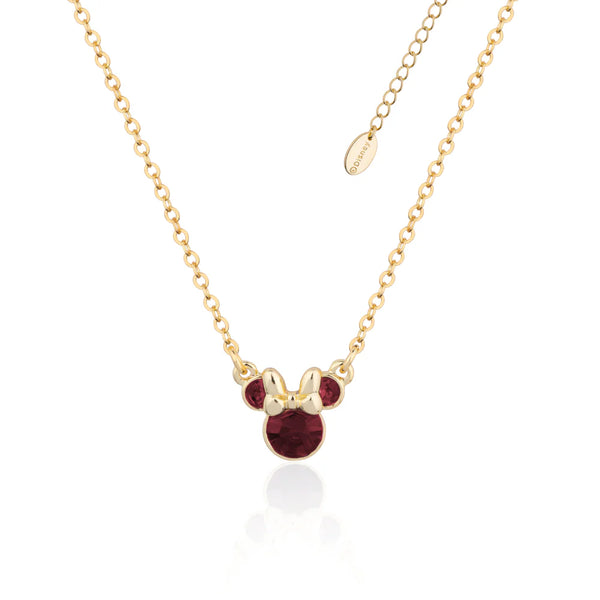 Minnie Mouse Birthstone Necklace - 12 months