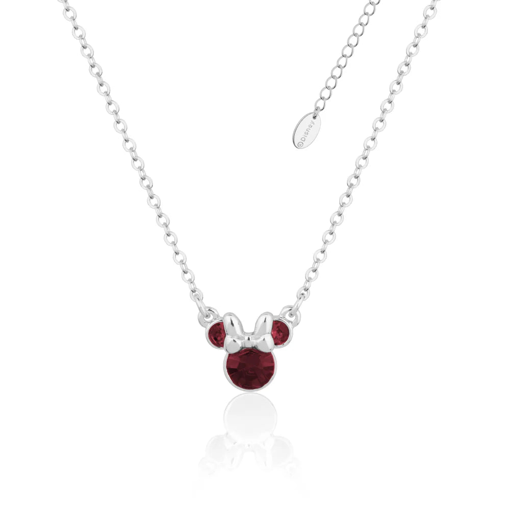 Minnie Mouse Birthstone Necklace - 12 months