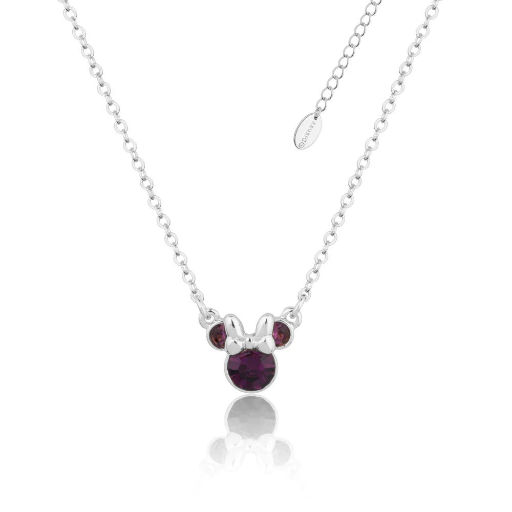Minnie Mouse Birthstone Necklace - 12 months