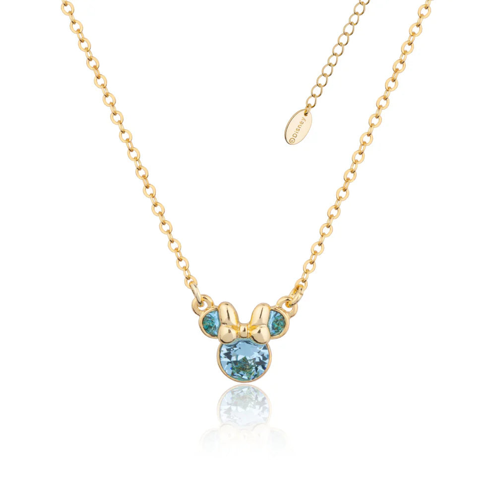 Minnie Mouse Birthstone Necklace - 12 months