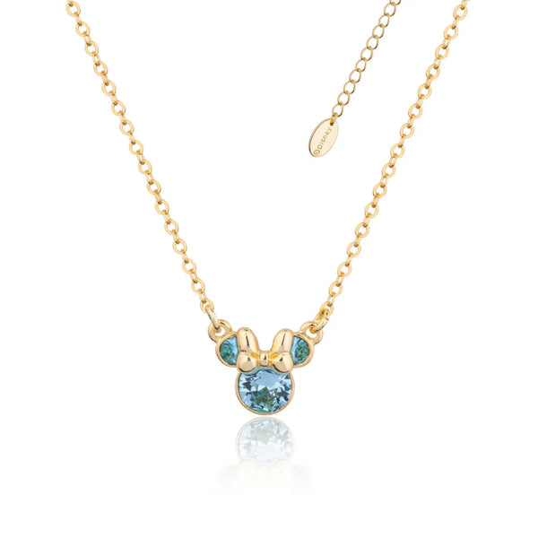 Minnie Mouse Birthstone Necklace - 12 months