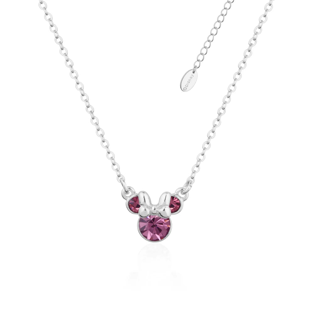 Minnie Mouse Birthstone Necklace - 12 months