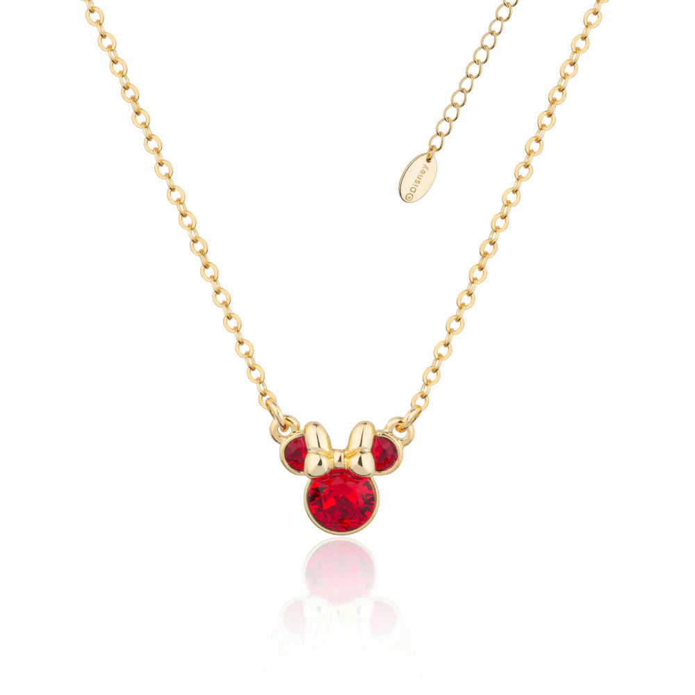 Minnie Mouse Birthstone Necklace - 12 months