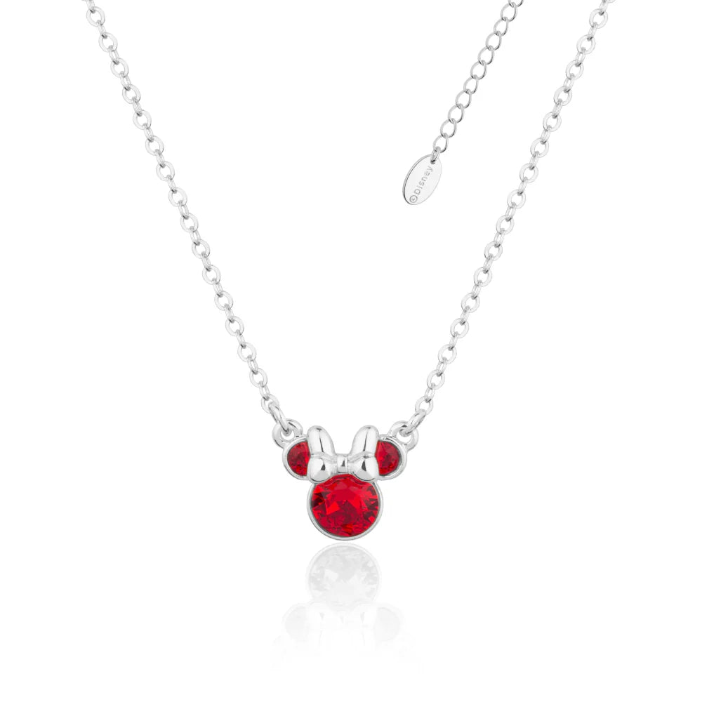 Minnie Mouse Birthstone Necklace - 12 months