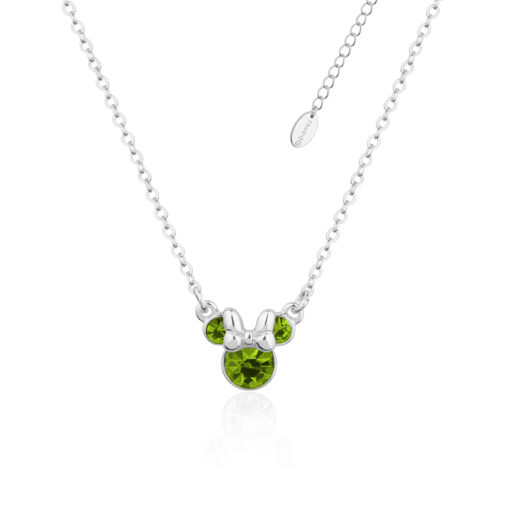 Minnie Mouse Birthstone Necklace - 12 months