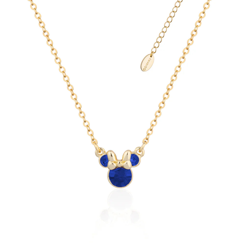 Minnie Mouse Birthstone Necklace - 12 months