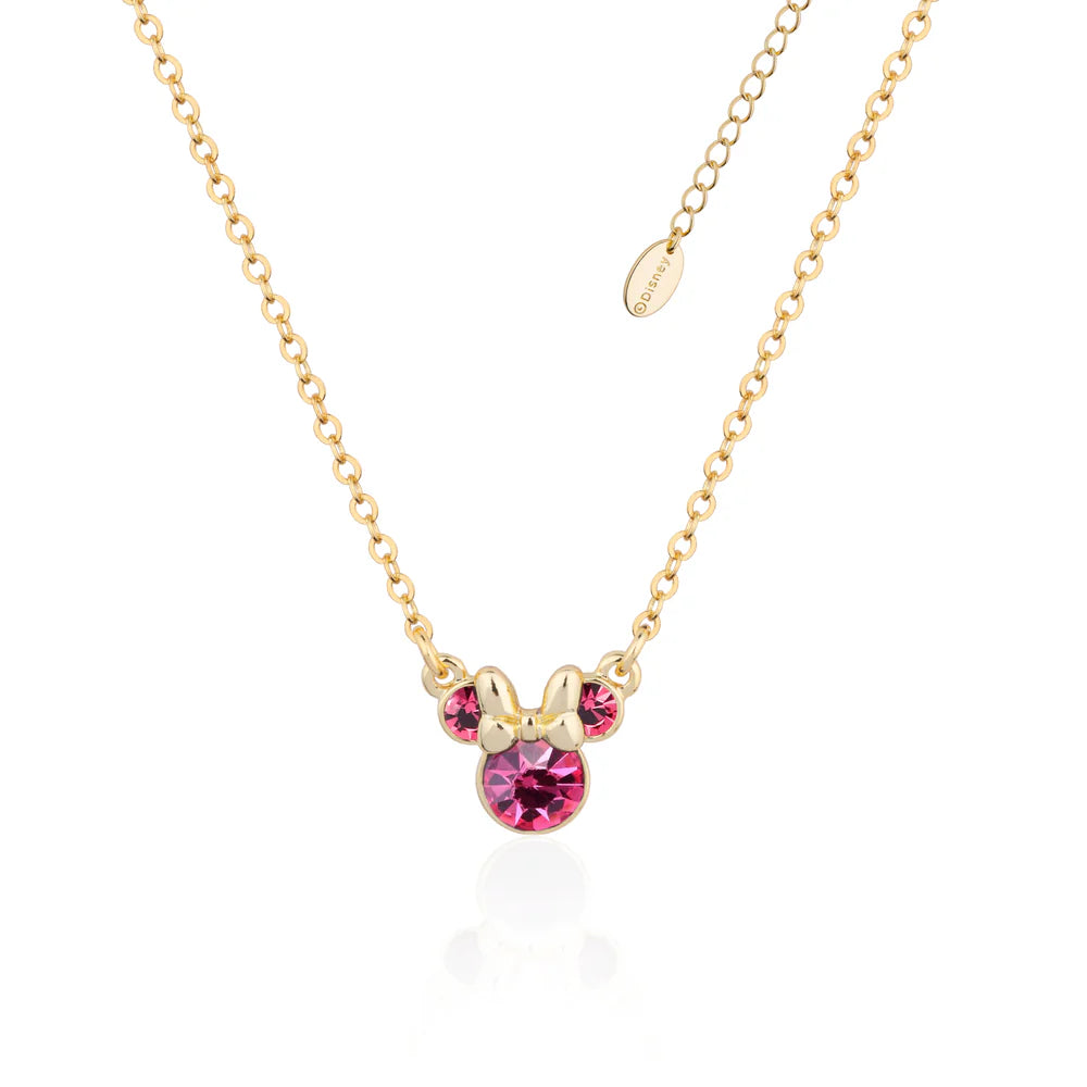 Minnie Mouse Birthstone Necklace - 12 months