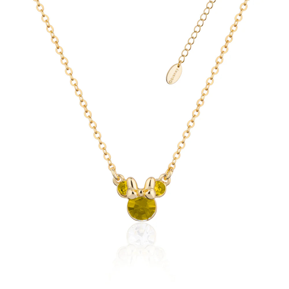 Minnie Mouse Birthstone Necklace - 12 months