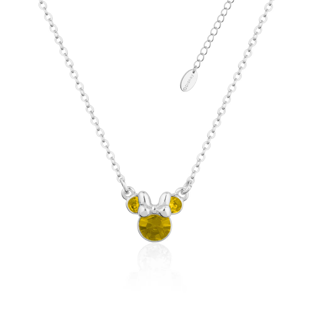 Minnie Mouse Birthstone Necklace - 12 months