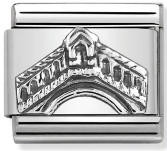 Travel - Rialto Bridge Relief (Italy) Silver Charm