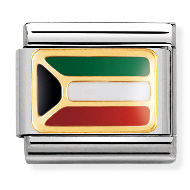 Africa Flag - Kuwait Gold Charm