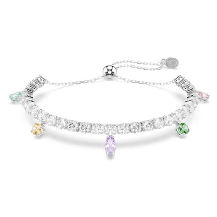 Capsule Ariana Grande: Multicoloured Mixed Cuts Crystals Silver Tennis Bracelet