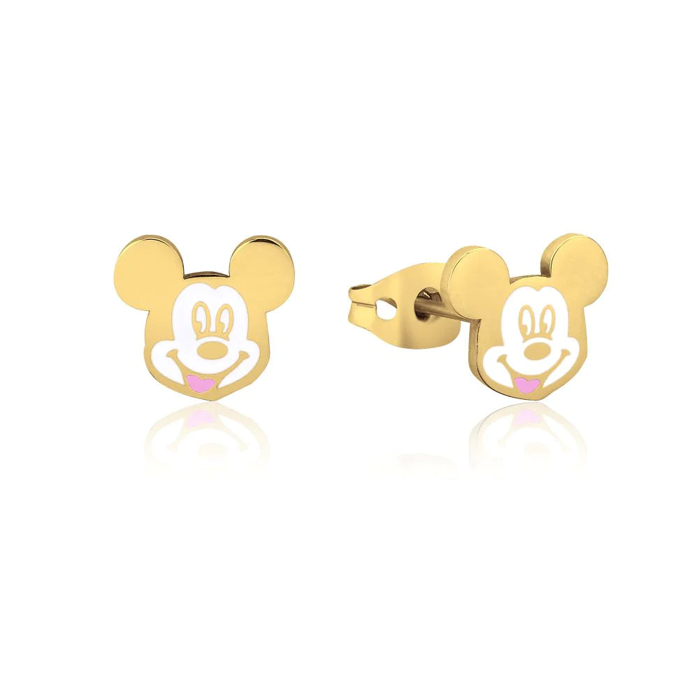 Mickey Mouse Enamel Head - Necklace & Earring - 2 colours available
