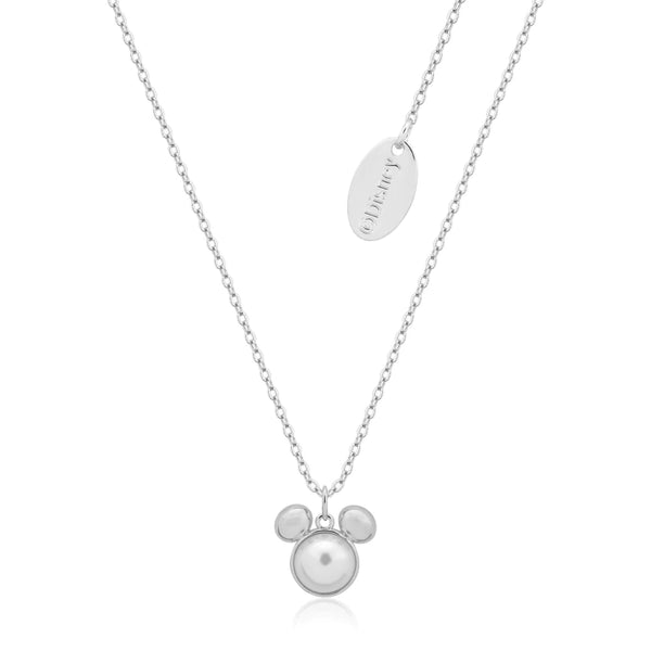 Mickey Mouse Pearl Necklace & Earrings - 2 colours