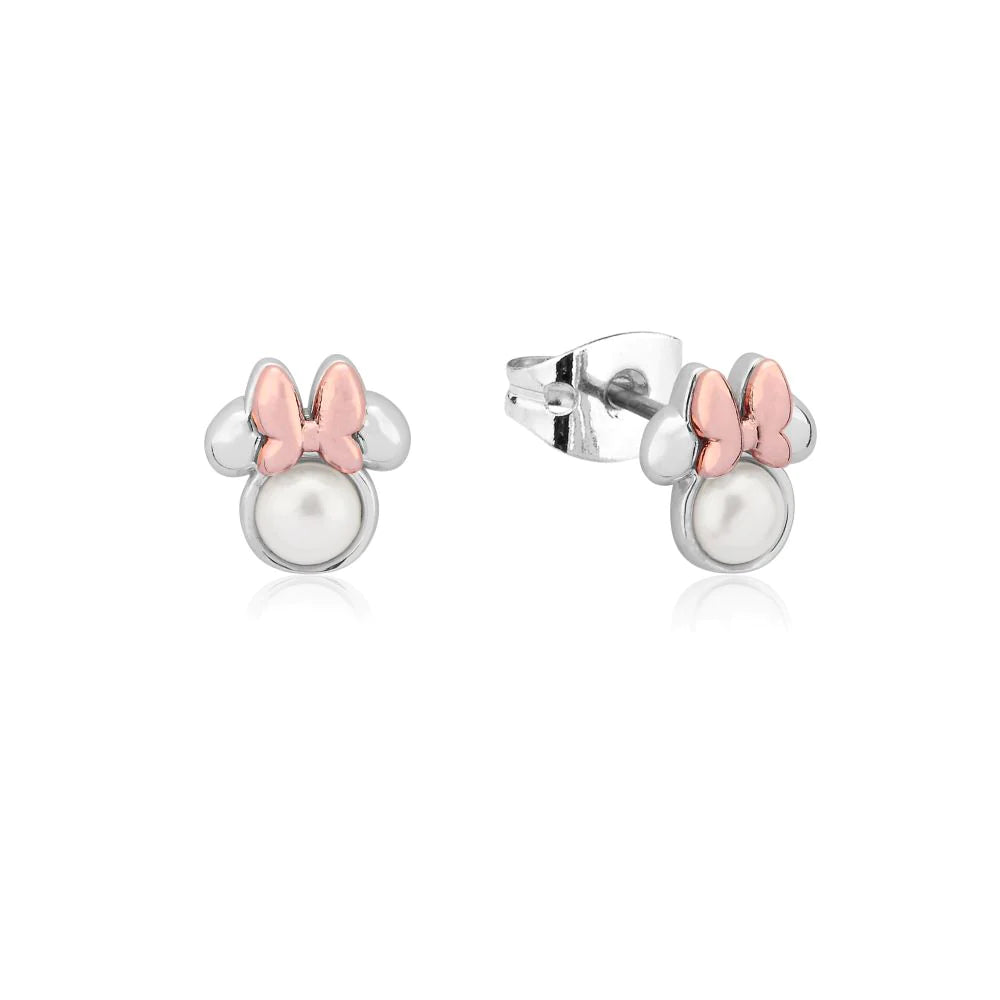 Minnie Mouse Pearl Necklace & Earrings - 2 colours