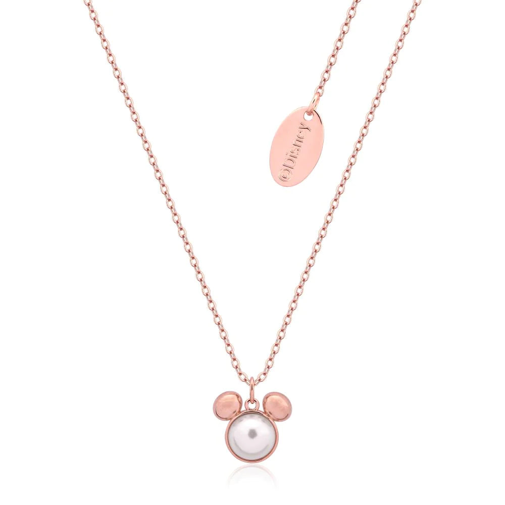 Mickey Mouse Pearl Necklace & Earrings - 2 colours