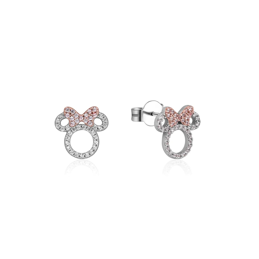 Minnie Mouse CZ Crystal Outline - Necklace & Earring