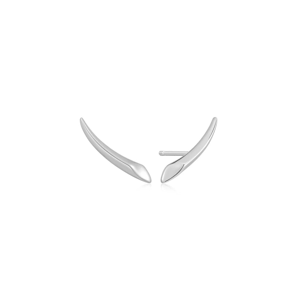 Tough Love - Silver Climber Stud Earrings