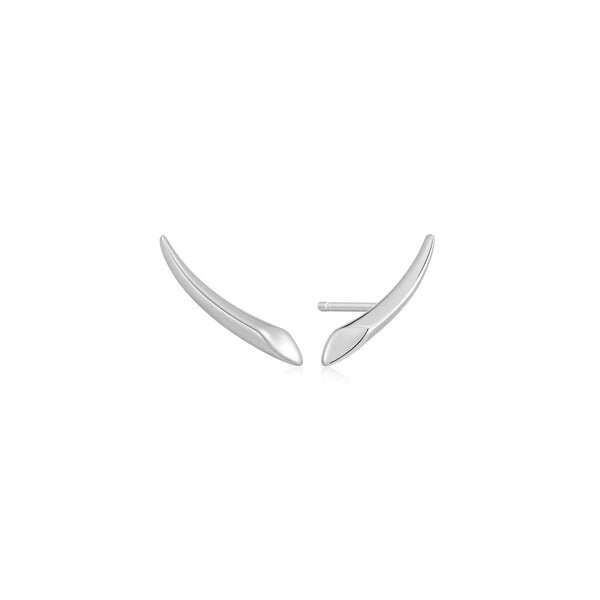 Tough Love - Silver Climber Stud Earrings