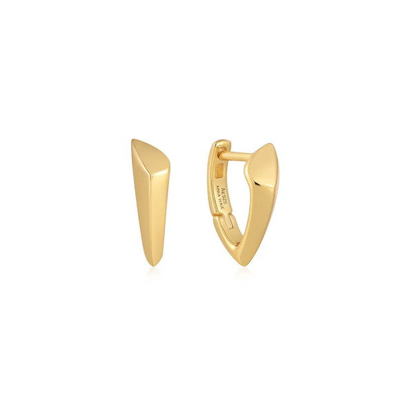 Tough Love - Arrow Gold Huggie Hoop Earrings