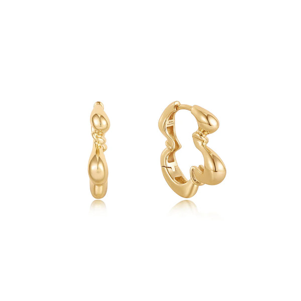 Taking Shape - Twisted Wave Gold Hoop Earring