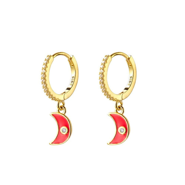 Earring -  Coral Moon Huggie