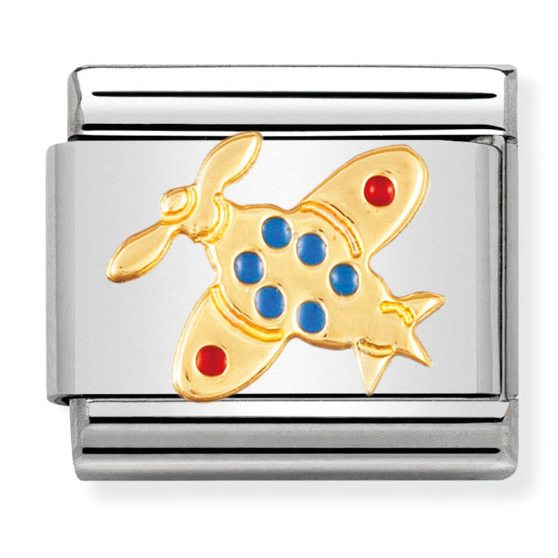 Transport - Aeroplane Gold Charm
