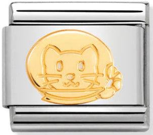 Animals - Astronaut Cat Gold Charm