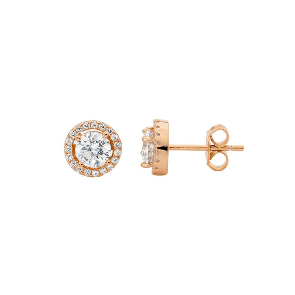 6mm CZ solitaire Pendant - Earring & Necklace