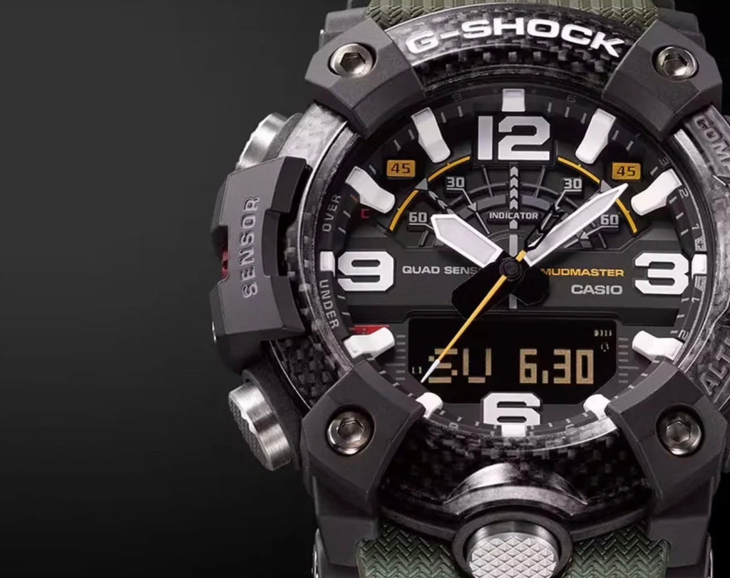 G-Shock Mudmaster Black/Green Resin Band Watch