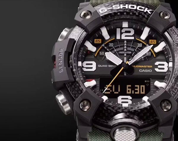 G-Shock Mudmaster Black/Green Resin Band Watch