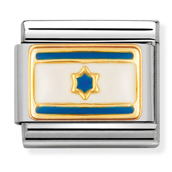 Asia Flag - Israel Gold Charm