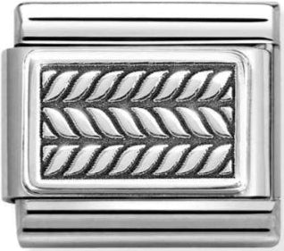 Symbols - Chains Oxidised Silver Charm