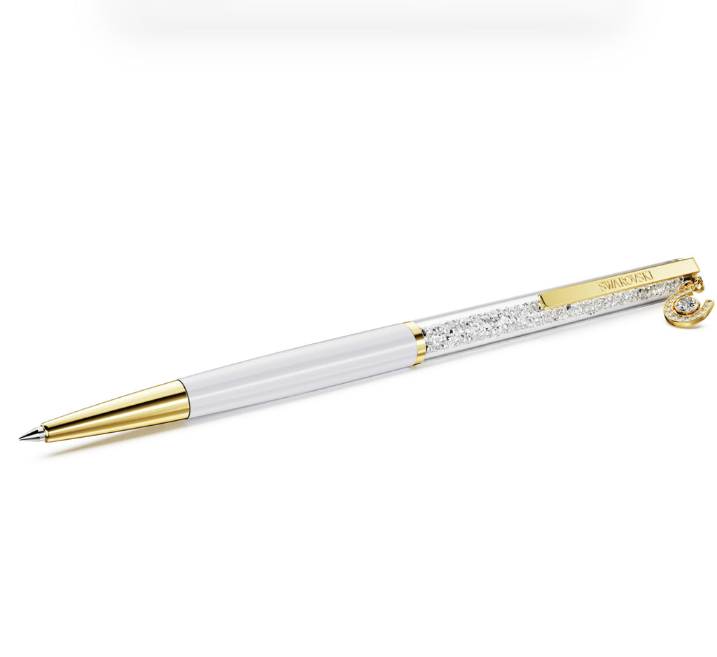 Crystalline Ballpoint Pen - Horseshoe Crystal Drop Gold