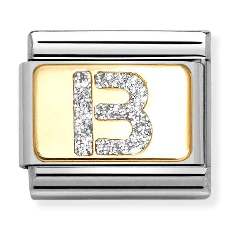 Glitter Gold - Letter B Charm