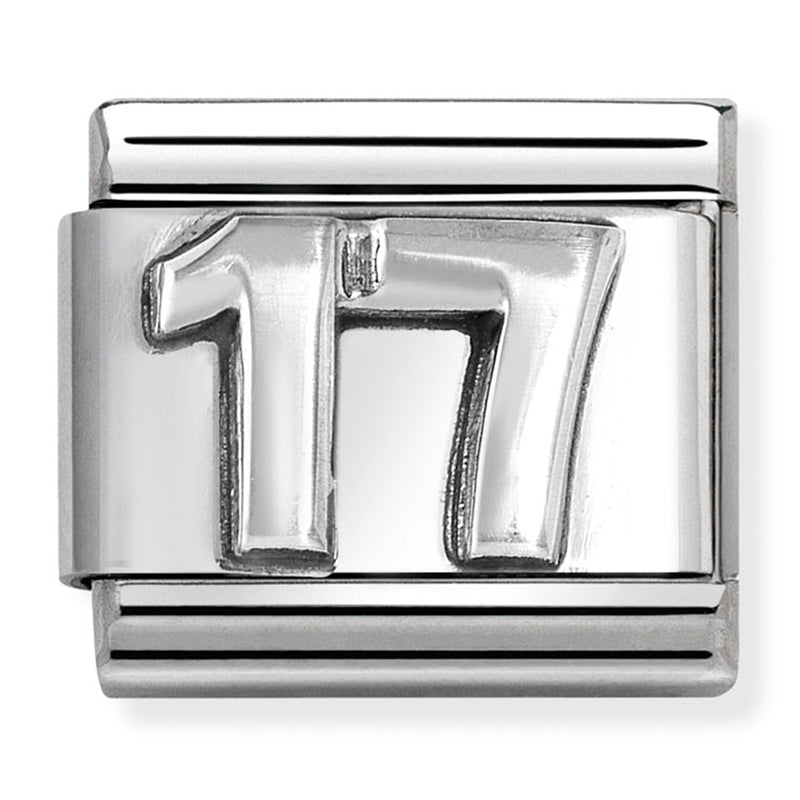 Birthday - 17th Oxidised Silver Charm