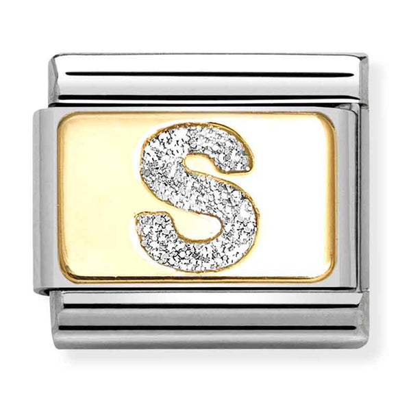Glitter Gold - Letter S Charm