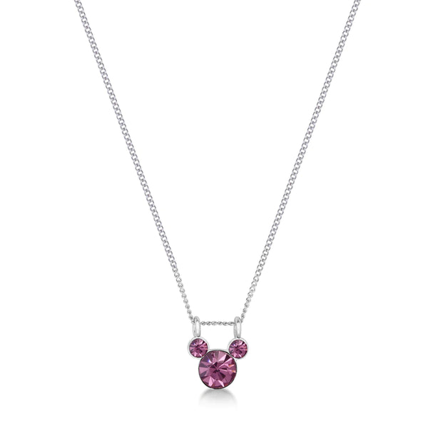 Mickey Mouse Birthstone Necklace - 12 colours