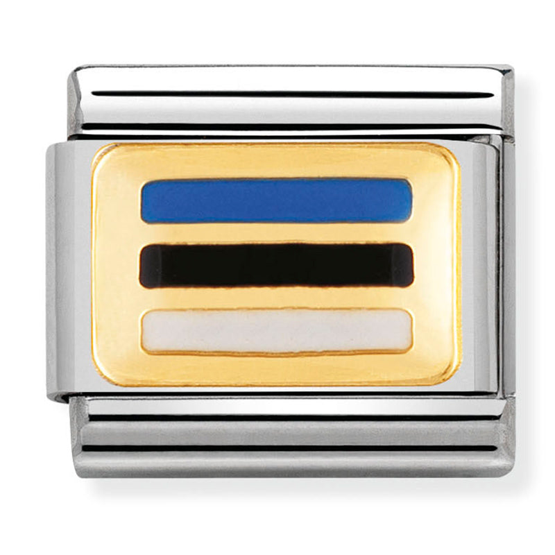 Europe Flag - Estonia Gold Charm