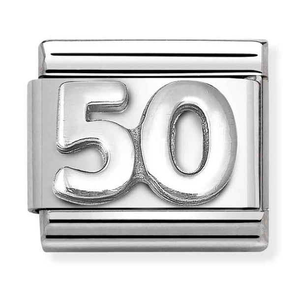 Birthday - 50th Oxidised Silver Charm