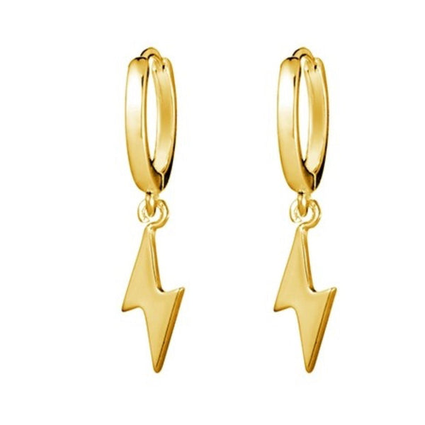 Lighting Bolt YGP Sleepers Hoop Earrings