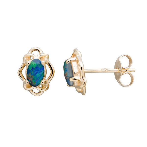 Firegem: Celine Oval Triplet Opal Earring