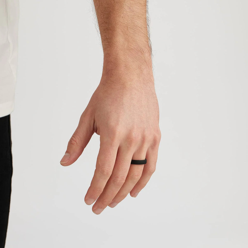 Silicone Ring - Smooth (Thin) Black