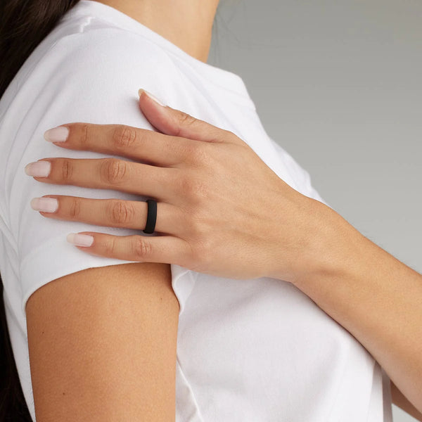 Silicone Ring - Smooth (Thin) Black