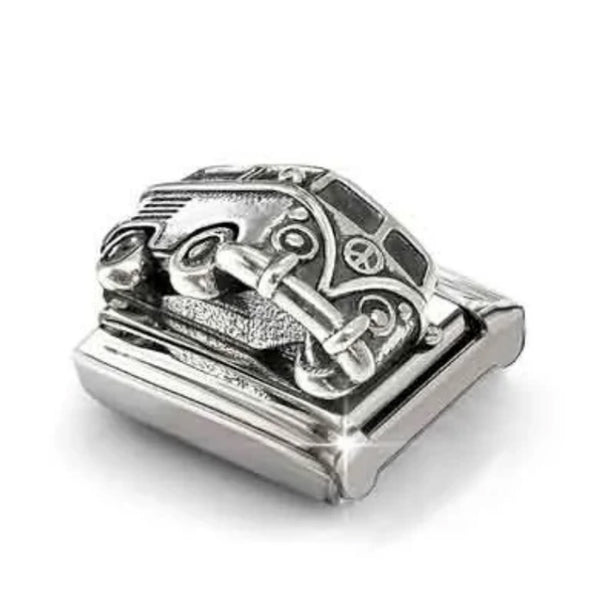 Transport - Van Relief Oxidised Silver Charm